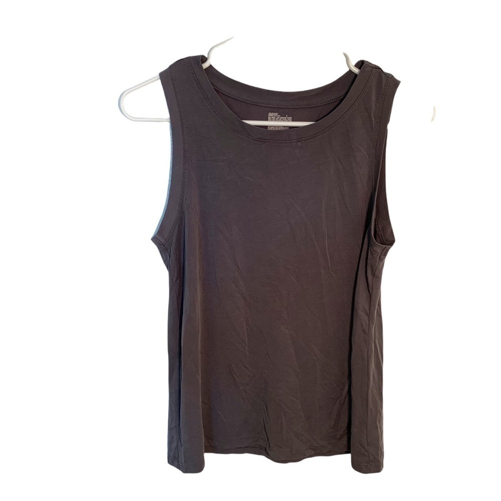 Gilligan & O'Malley Women's Size Small Tank Top Crewneck Dark Gray Modal